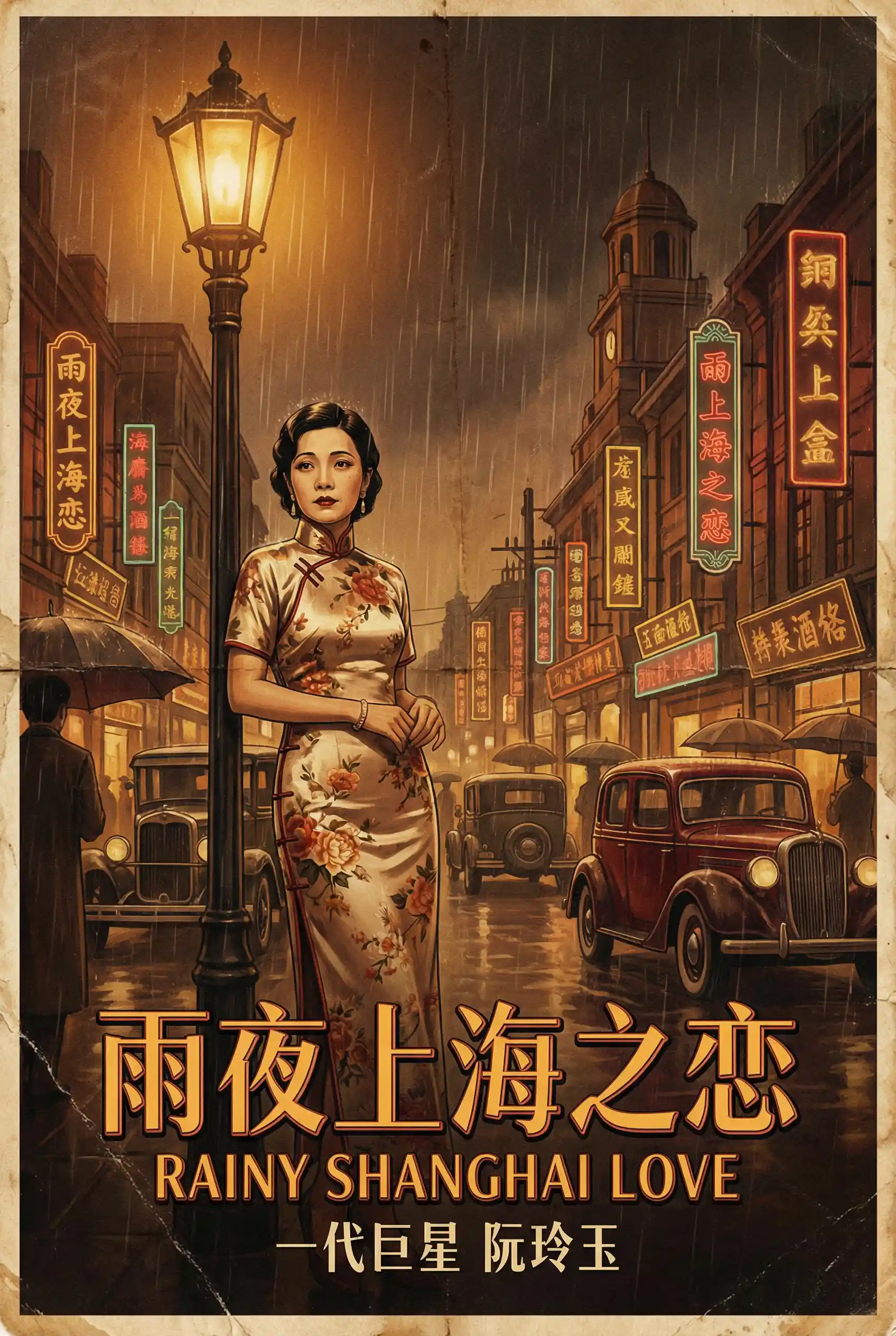 胶片时光机 本周放映影片《雨夜上海之恋》修复版海报